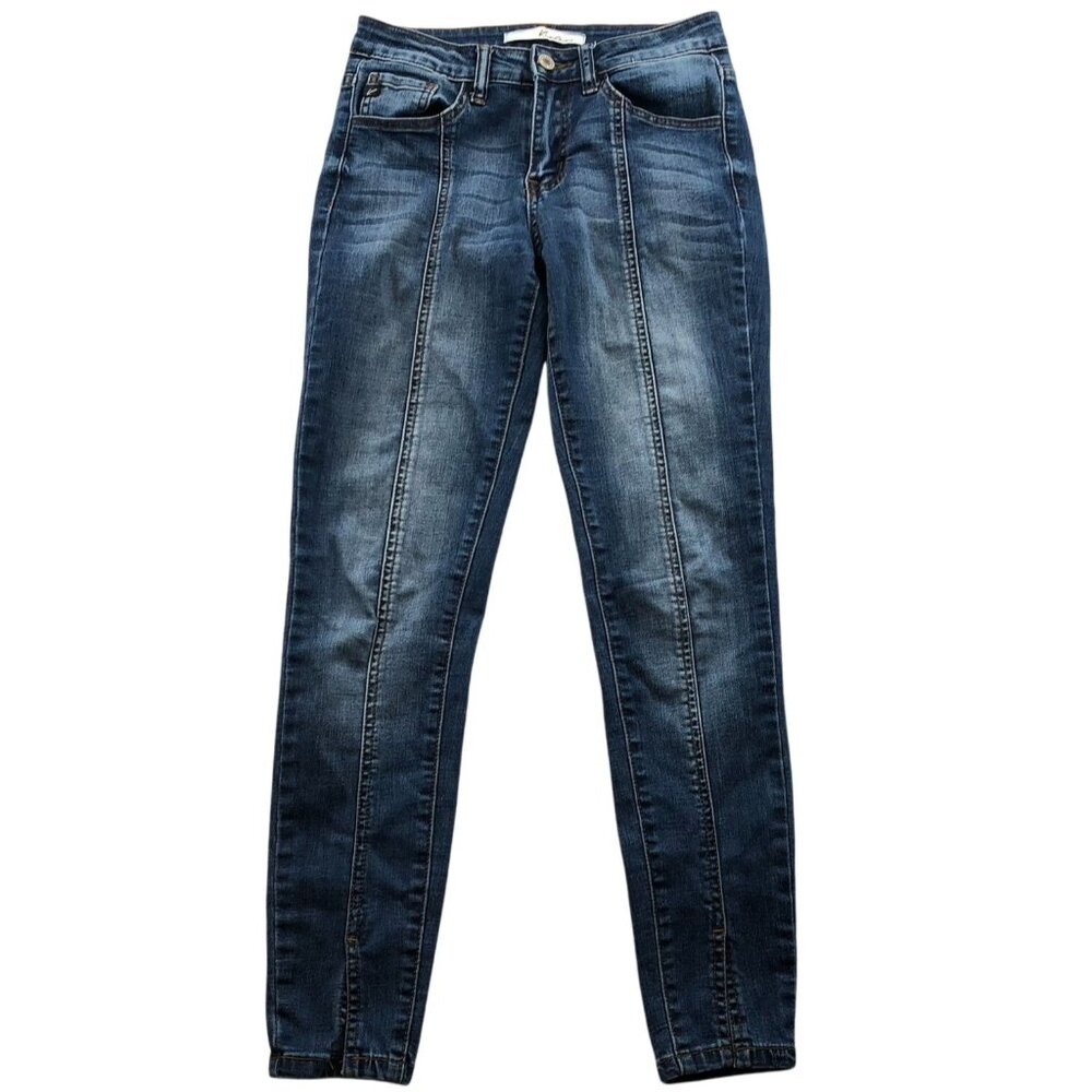 KanCan Women's Jeans Size 3/25  26x25 Measured Mid Rise Skinny Blue Denim